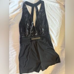 BEBE, romper size 8, black